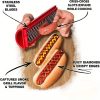 Műanyag hot dog szeletelő