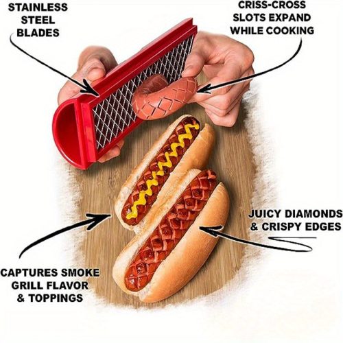 Műanyag hot dog szeletelő