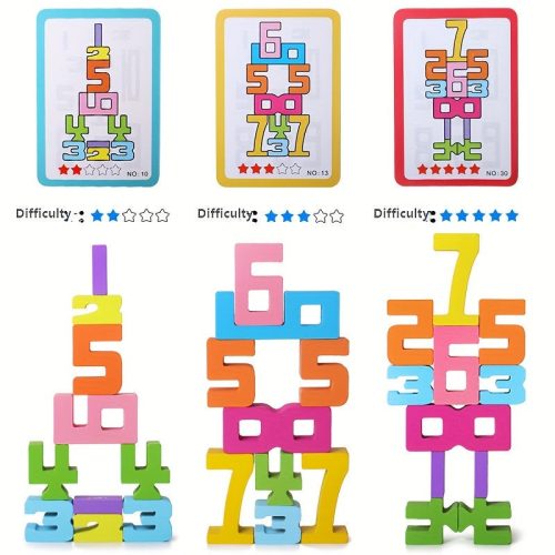 Fa játék: 3D-s fa kirakós játék - Nagy számok 1-10-ig