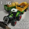Farm Traktor Kombinációs Készlet 1. kombináció (keskeny kerekes traktor + széna elülső állvány + 1 szénakazal)