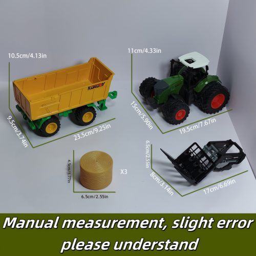 Farm Traktor Kombinációs Készlet 1. kombináció (keskeny kerekes traktor + széna elülső állvány + 1 szénakazal)
