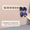 1db modern rusztikus, fából készült napszemüveg-rendező – falra szerelhető szemüvegkijelző és tárolóállvány akár 9 szemüveghez – tökéletes lakberendezés Sötét szürke