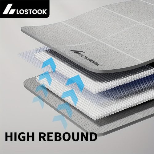 Elveszett Foldable Jóga Szőnyeg, TPE Anyag, Csúszásmentes, Vízálló, Könnyű, Egyszínű, Szürke/Lila/Kék, Jógához, Pilateshez, Fitnesz Edzéshez szürke