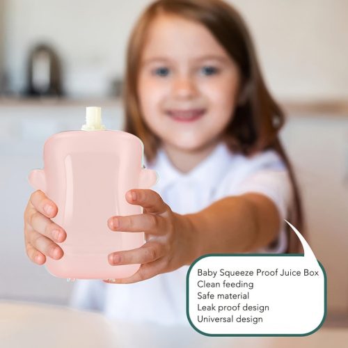 1/2db Fiatalok Gyümölcs Kiegészítő Táskák, Gyümölcs és Zöldség Lé Spray Csomagoló Táskák, Kényelmes Zselé és Gyümölcspüré Táskák Rózsaszín - 1 Db