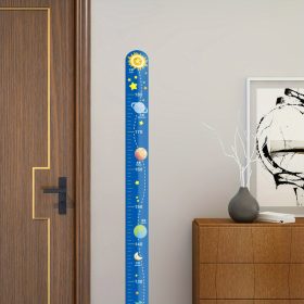   Sci-fi rajzfilm dizájnnal ellátott falra szerelhető magasságmérő eszköz, tökéletes mérésekhez a falak károsítása nélkül Naprendszer