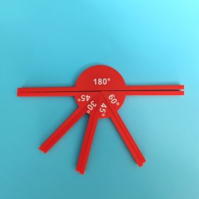   1 készlet matematikai tanácsadó eszközök 30°-os szög + 45°-os szög + 45°-os szög + 60°-os szög + 180°-os szög