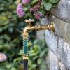 2 db bronz tömlővédő rugós adapter – 3/4" menettel, kültéri kerti használatra