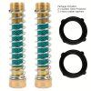 2 db bronz tömlővédő rugós adapter – 3/4" menettel, kültéri kerti használatra