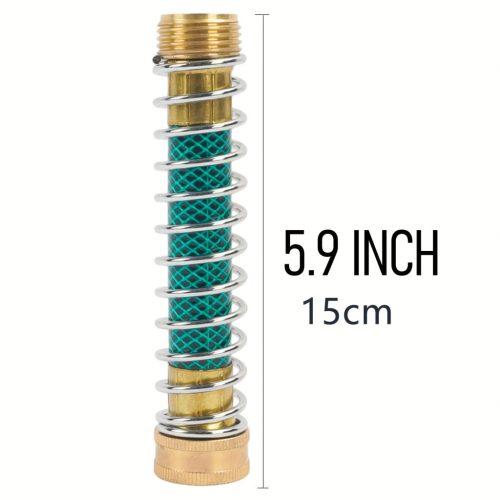 2 db bronz tömlővédő rugós adapter – 3/4" menettel, kültéri kerti használatra