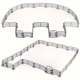   20 db Mini Farmkerítés Készlet – Szürke PVC Kerítéselemek