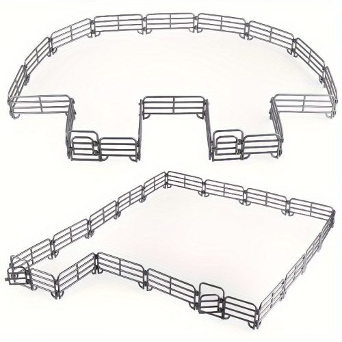 20 db Mini Farmkerítés Készlet – Szürke PVC Kerítéselemek