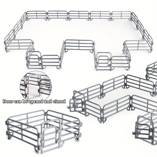 20 db Mini Farmkerítés Készlet – Szürke PVC Kerítéselemek