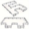 20 db Mini Farmkerítés Készlet – Szürke PVC Kerítéselemek