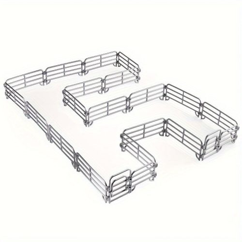 20 db Mini Farmkerítés Készlet – Szürke PVC Kerítéselemek