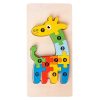 3D-s Montessori fa puzzle játék