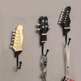 3db-os Gitárfej alakú ruhatartó fogas