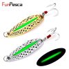 FUNPESCA Luminous Spinner Spoon Horgászcsali – Éjszakai tackle flitteres csali tollas háromszögű horoggal