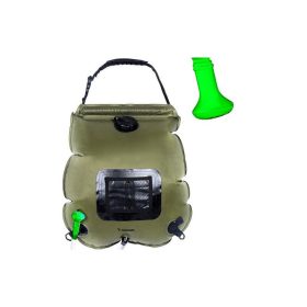   Hordozható 20L Napelemes Kemping Zuhanytáska – Összecsukható, Praktikus Outdoor Megoldás