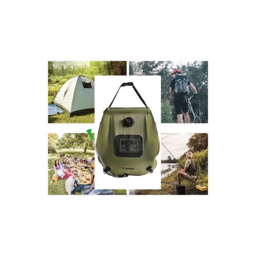 Hordozható 20L Napelemes Kemping Zuhanytáska – Összecsukható, Praktikus Outdoor Megoldás