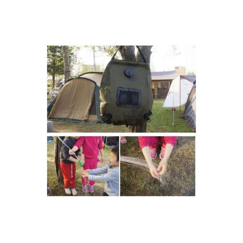 Hordozható 20L Napelemes Kemping Zuhanytáska – Összecsukható, Praktikus Outdoor Megoldás