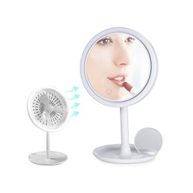   Sminktükör LED ventilátorral - Szépségápolási sminktükör LED világítással és ventilátorral