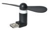 Fekete micro USB ventilátor