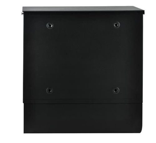 Fekete levéldoboz - postafiók, levélgyűjtő, kültéri, falra szerelhető, postai küldemények, levelek, postaláda, levelezés