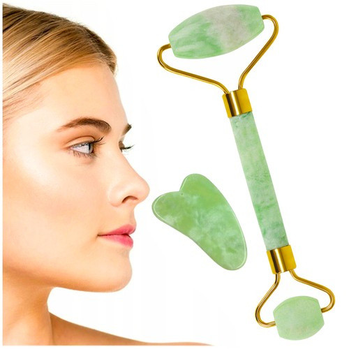Jáde arcmasszírozó görgő - bőrápolás, arcápolás, anti-aging, természetes kő, wellness, szépség, masszázs, relaxáció