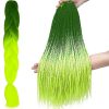 Szintetikus haj ombre zöld / neon fonatok W10344