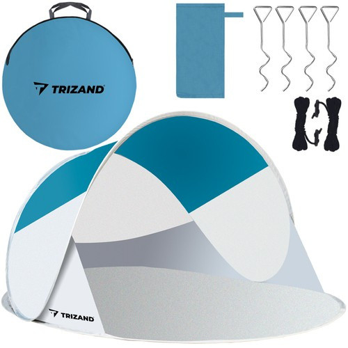 Tengerparti sátor 220x120x90cm - türkiz - szürke