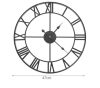 Retro fali óra - fekete, vintage design, falikaróra, modern időmérő, retró stílusú óra, dekorációs óra, falóra