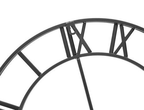 Retro fali óra - fekete, vintage design, falikaróra, modern időmérő, retró stílusú óra, dekorációs óra, falóra