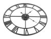 Retro fali óra - fekete, vintage design, falikaróra, modern időmérő, retró stílusú óra, dekorációs óra, falóra