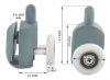 Shower cabin wheel - set of 8