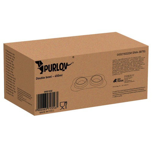 Purlov 21632 Dupla Tál - 450ml | Prémium Minőségű Etetőtál Kisállatoknak