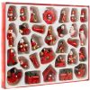 WOODEN HANGINGS / CHRISTMAS TREE BALLS 30 pcs