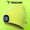 Winter hat with flashlight - yellow Trizand 22664