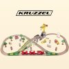 Kruzzel 22495 Prémium Fa Vonatpálya Készlet - Kreatív Játék Gyerekeknek