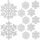Christmas baubles - snowflakes 12pcs Ruhhy 22516