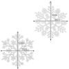 Christmas baubles - snowflakes 12pcs Ruhhy 22516