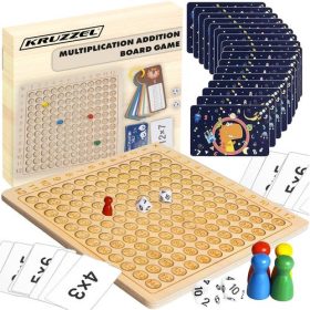   Kruzzel 24639 Oktató Multiplikációs Társasjáték - Gyermekek Matematikai Készségeinek Fejlesztésére