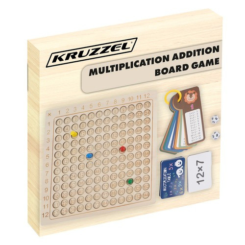 Kruzzel 24639 Oktató Multiplikációs Társasjáték - Gyermekek Matematikai Készségeinek Fejlesztésére