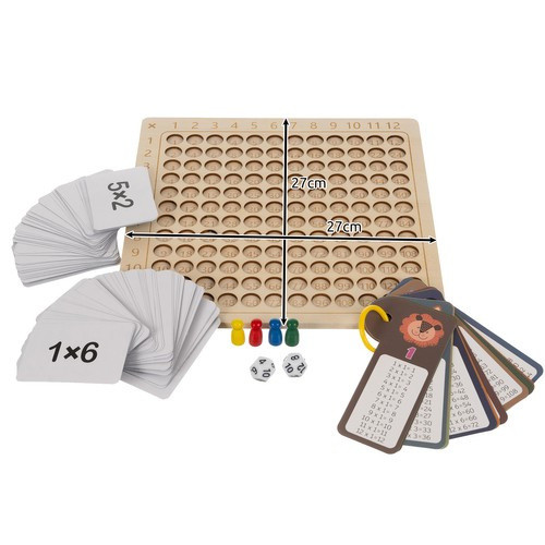 Kruzzel 24639 Oktató Multiplikációs Társasjáték - Gyermekek Matematikai Készségeinek Fejlesztésére