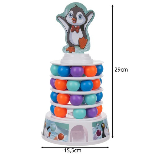 Interaktív 'Penguin on the Tower' Arcade Játék - Kruzzel 24718 - Szórakoztató és Fejlesztő Játékélmény Gyerekeknek