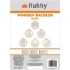 Wooden baubles - 36pcs Ruhhy 24855
