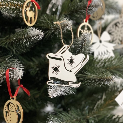 Természetes Fa Karácsonyi Díszek - 20 db Ruhhy Kézműves Gömb Készlet ünnepi Dekorációhoz