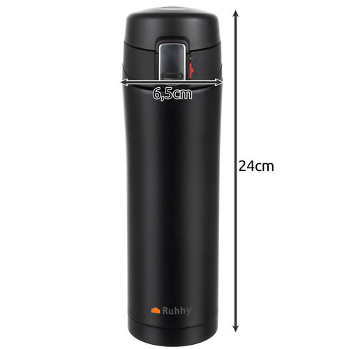 Duplafalú Thermo Bögre 440ml - Ruhhy 25114 - Hőtartó Utazó Bögre Ideális Kávéhoz és Teához