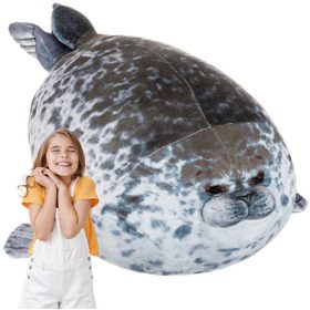   Kruzzel 24644 Plüss Fóka - 60 cm-es Pihe-Puha Játékfigura Gyerekeknek és Felnőtteknek