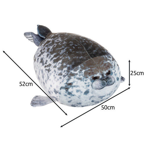 Kruzzel 24644 Plüss Fóka - 60 cm-es Pihe-Puha Játékfigura Gyerekeknek és Felnőtteknek