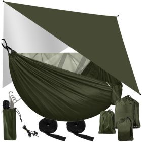   Kényelmes és Védett Túra Függőágy Tarpal és Szúnyoghálóval - 260x140 cm
